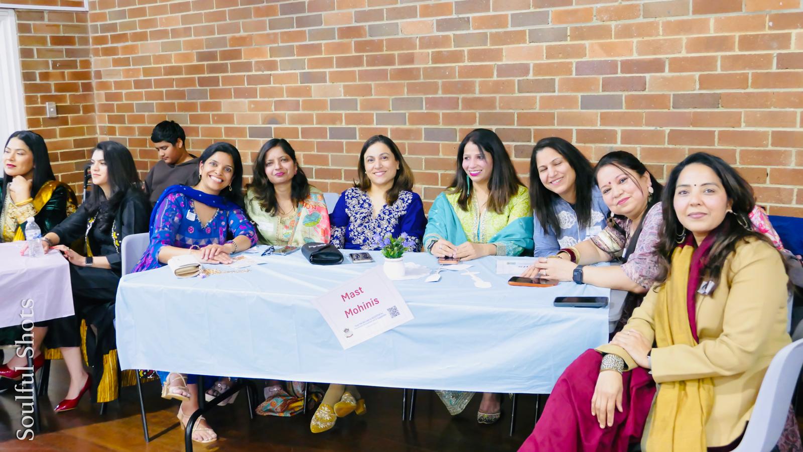 Guests singing together at a Sydney Queens Antakshri night